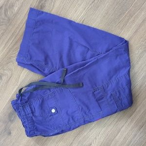 Women's Dickies purple cargo scrub pants
